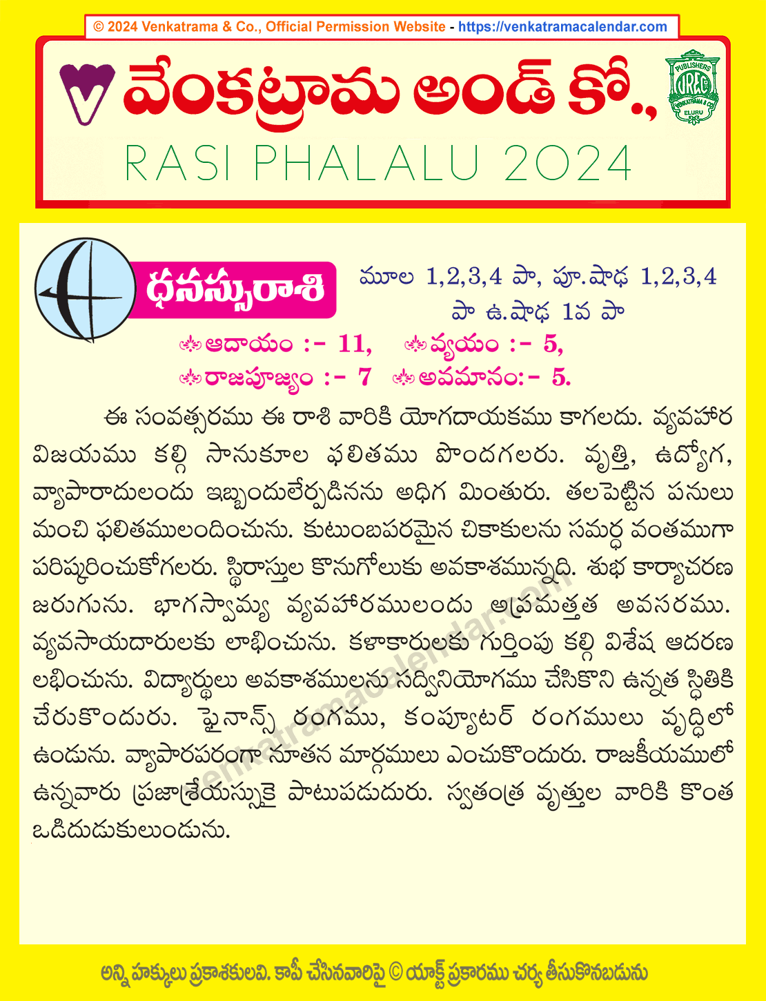 Telugu Dhanussu Rasi Phalalu 2024 Gochara Phalithalu ధనస్సు రాశి